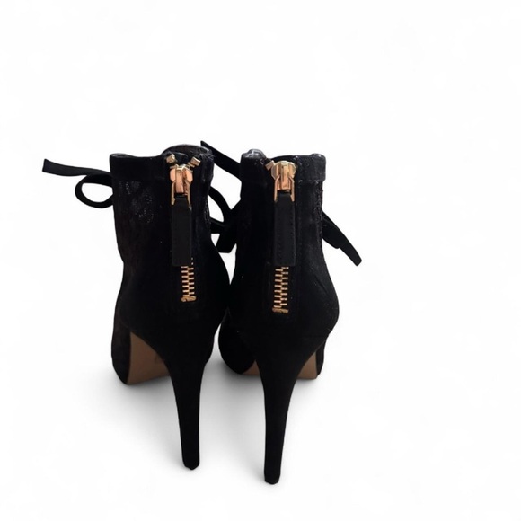 Nine West Black Lace-Up Heels - Picture 3 of 4